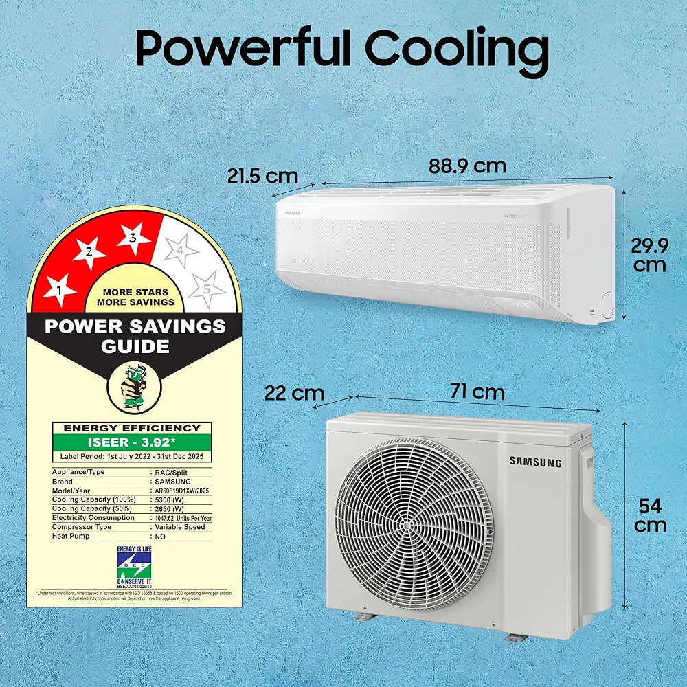 SAMSUNG AC 1.5TON 3STR INV AR60F19D13WNNA SAMSUNG AC 1.5TON 3STR INV AR60F19D13WNNA